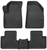 Husky Liner 2015-2023 Cherokee Front & 2Nd Seat Floor Liners Weatherbeater Series Black