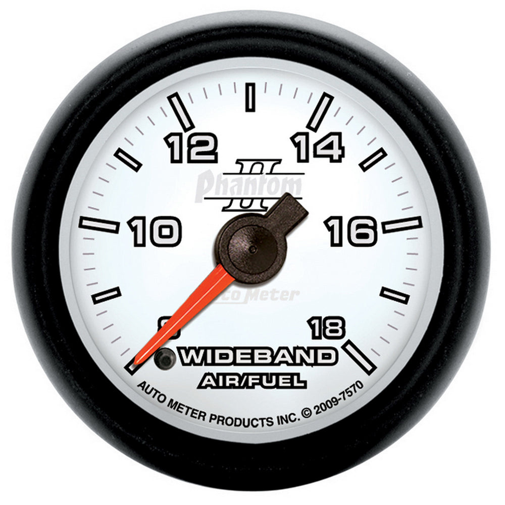 AutoMeter 2-1/16" Wideband Air/Fuel Ratio, Analog, 8:1-18:1 Afr, Phantom II