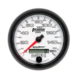 3-3/8" SPEEDOMETER, 0-160 MPH, PHANTOM II — White (7588)