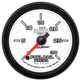 2-1/16" FUEL RAIL PRESSURE, 0-30K PSI, PHANTOM II — White (7593)
