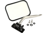 Rugged Ridge 97-18 Jeep Wrangler Textured Black Rectangluar Quick Release Mirror (1102514)