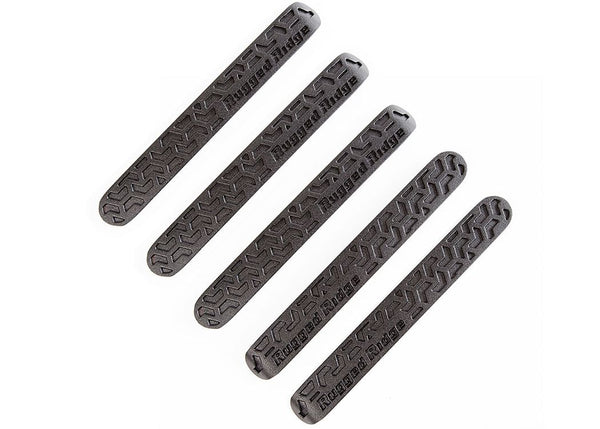 Rugged Ridge Door Handle Inserts Black Tread 4 Door - 0717 JK