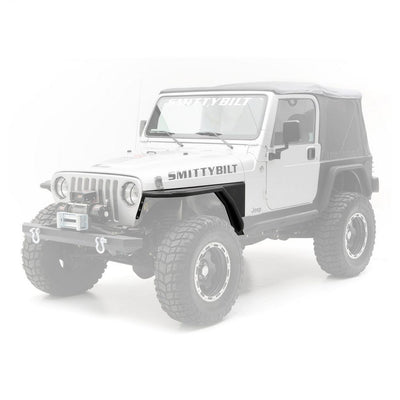 Smittybilt XRC Front Tube Fenders w/ 3" Flare - Textured Black (97-06 TJ)
