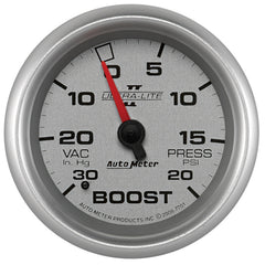 AutoMeter 2-5/8" Boost/Vacuum, 30 in HG/20 PSI, Ultra-Lite II