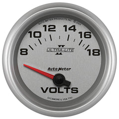 AutoMeter 2-5/8" Voltmeter, 8-18V, Ultra-Lite II