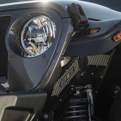 Smittybilt Front Aluminum Inner Fender Liner Pair - Black (18+ JL/JLU)