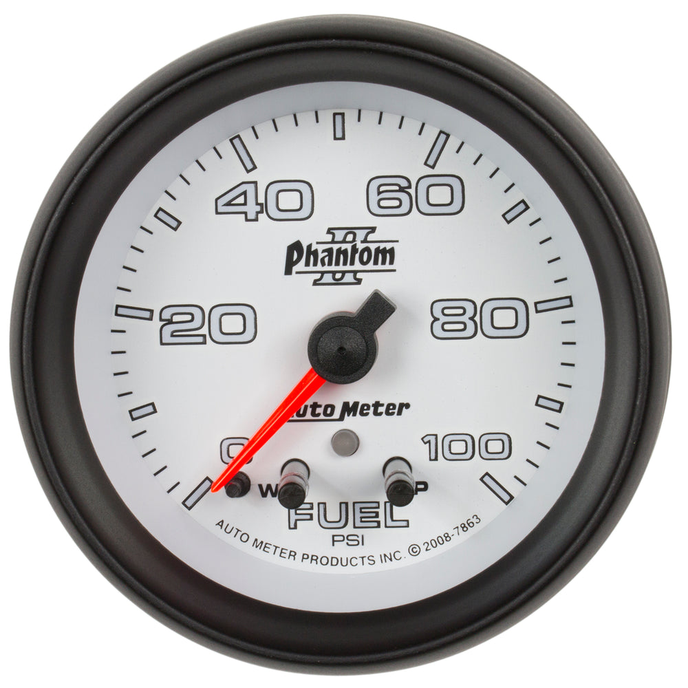 AutoMeter 2-5/8" Fuel Pressure, 0-100 PSI, Phantom II