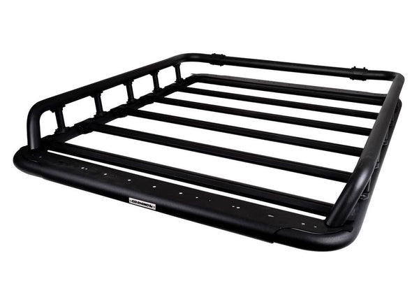 Go Rhino Srm500 65In Flat Platform Roof Rack With Tri Rail Kit Texted Black (5935362T)