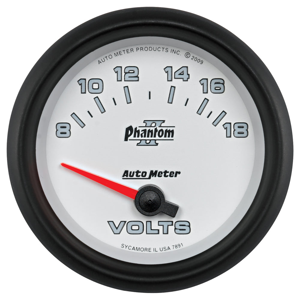 AutoMeter 2-5/8" Voltmeter, 8-18V, Phantom II
