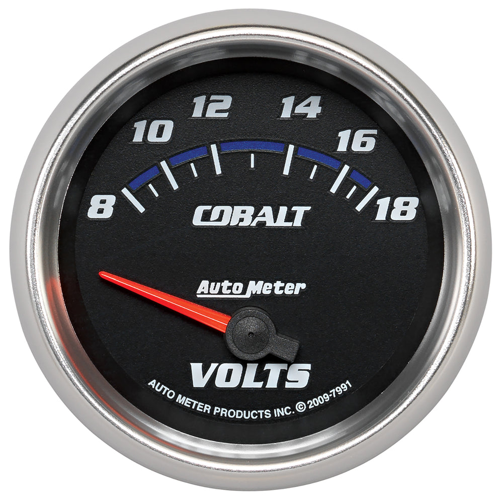 AutoMeter 2-5/8" Voltmeter, 8-18V, Cobalt