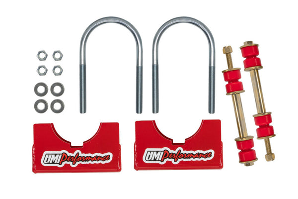 UMI Performance Aftermarket Rear End Sway Bar Installation Kit, 3in Axle Tubes (2244-300-R)