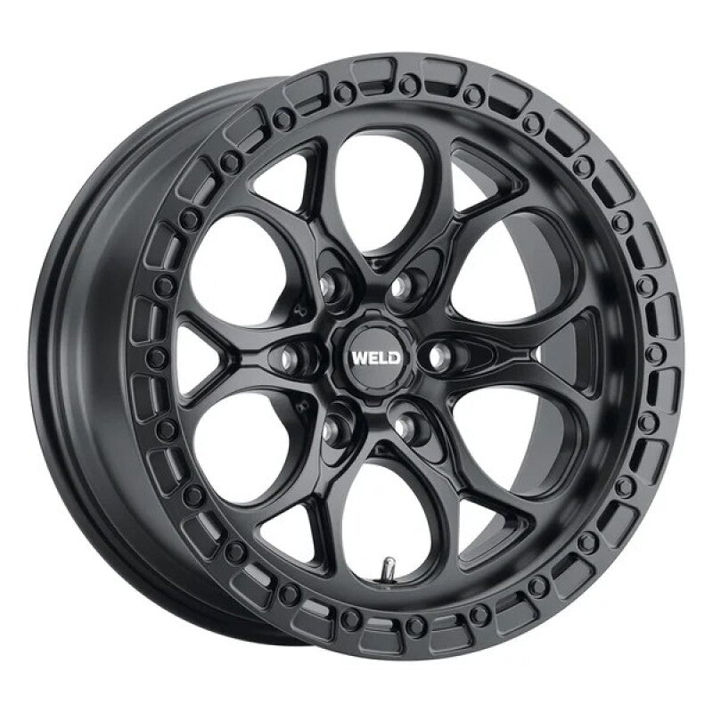 Weld Roue 17x9 Ledge 6 6x135 ET-12 BS 4.50 87.1 - noir satiné / anneau noir satiné