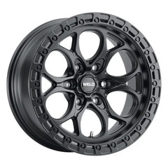 Weld Roue 17x9 Ledge 6 6x135 ET-12 BS 4.50 87.1 - noir satiné / anneau noir satiné