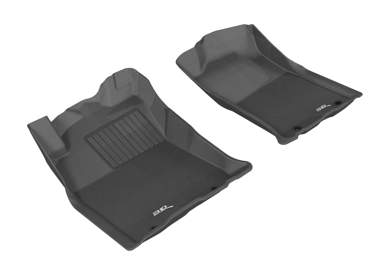 3D MAXpider Tapis de sol de 1re rangée Kagu 2012-2015 Toyota Tacoma Double Cab - noir