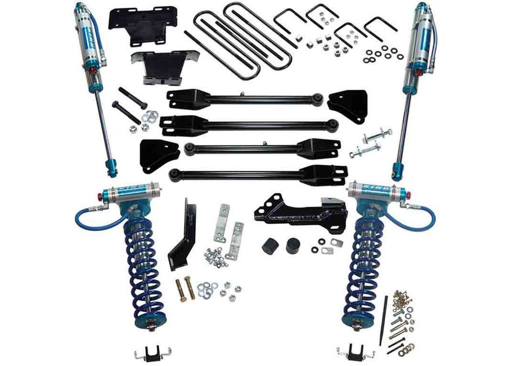 Superlift 2017-2022 Ford F250/F350 Super Duty 4Wd 4In King Edit 4Link Lift Kit with Frt C/Overs/Reservoir Rear Shock