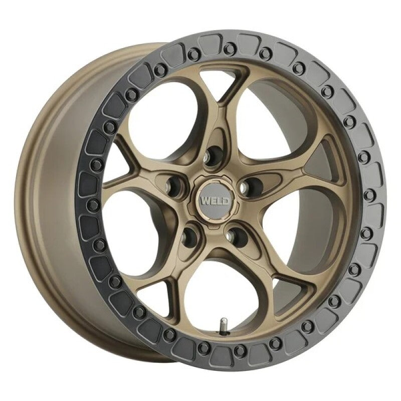 Weld Off-Road Roue Ledge 5 20x10 5x127 ET-18 BS 4.75 71.5 - bronze satiné / anneau noir satiné
