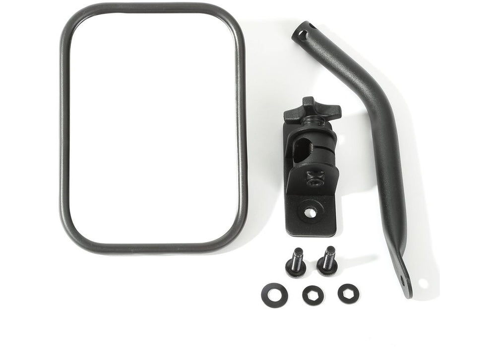 Rugged Ridge 1997-2015 Wrangler Quick Release Mirror Textured Black Rectangular