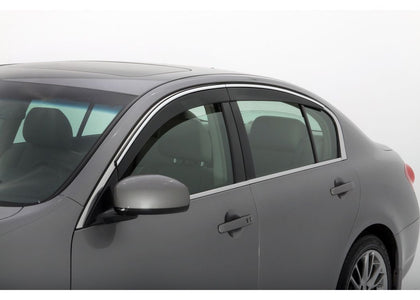 Husky Liner 2023+ Crown Ventvisor Low Pro 4Pc Smoke Chrm Trim