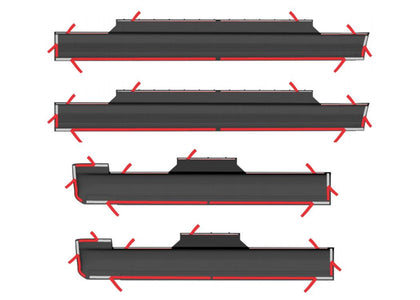 Bushwacker 1999-2016 F250/F350/2008-2016 F450 Super Duty Supercrew Trail Armor Black