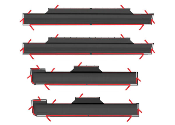 Bushwacker 1999-2016 F250/F350/2008-2016 F450 Super Duty Supercrew Trail Armor Black
