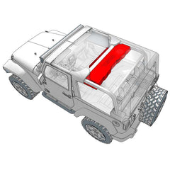 DS18 Système de barre de son 2007-18 Jeep JK/JKU pour haut-parleurs 4 x 8 po (non inclus) - noir