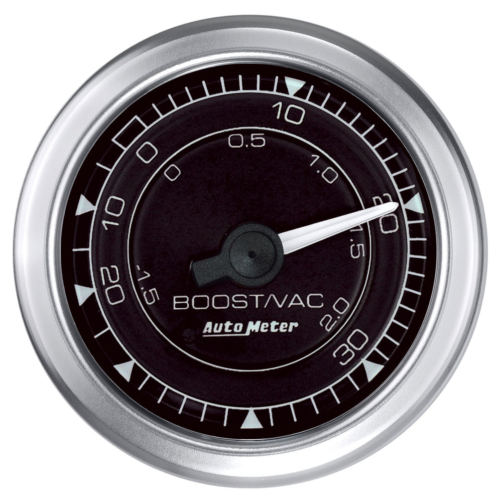 AutoMeter 2-1/16" Boost/Vacuum, 30 in HG/30 PSI, Chrono
