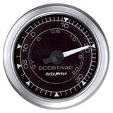 Autometer Gauge Vac/boost 2 1/16IN 30INHG30PSI Mechanical Chrono (ATM8103)