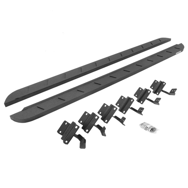 Go Rhino Ensemble complet de marchepieds RB10 Slim 80 po 2015-2026 F-150/2017-2026 F-250/F-350 Super Cab - revêtement de doublure de caisse (63417780ST)