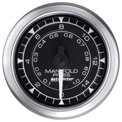 AutoMeter 2-1/16" Manifold Pressure 15PSI Digital Stepper Motor Chrono — White