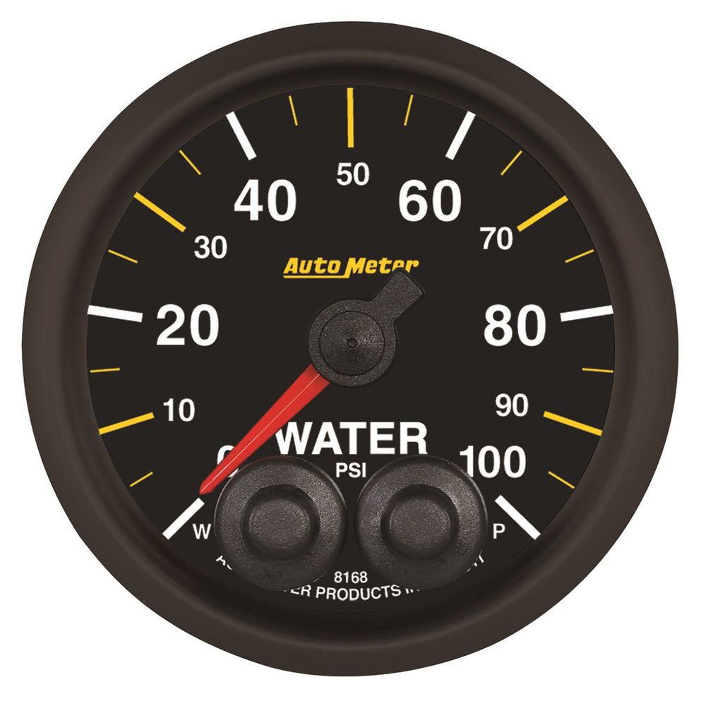 AutoMeter Gauge, Water Press, 2 1/16", 100PSI, Stepper Motor W/Peak & Warn, Nascar Can (8168-05702)