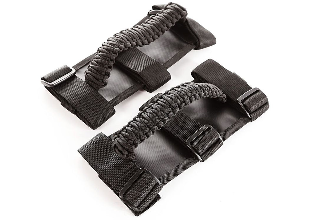 Rugged Ridge Grab Handle Kit Paracord Black/Black - 5519 Jeep CJ/Wrangler/Gladiator