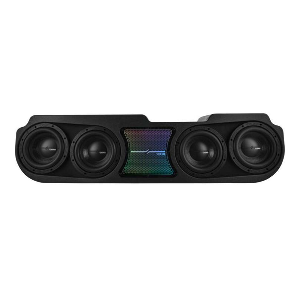 DS18 Jeep Gladiator JT 2020-UP 4 x 8in Subwoofers Included (ZR8.2D) Underseat Box Black -LED Lights