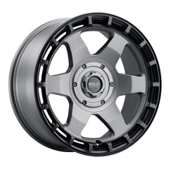 Weld Roue Off-Road Ridge 17x9 - 5x114.3 / 5x127 - ET-12 - alésage central 78.1mm - gris métal satiné (anneau noir)