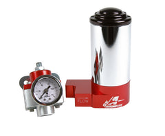 Aeromotive Ensemble de manomètre de régulateur de pompe pour moteur à carburateur inox - orifices de type AN
