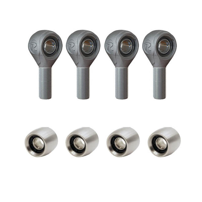 Ridetech R-Joint universels, paquet de 8 (4 à filetage à droite et 4 R-Joints à souder)