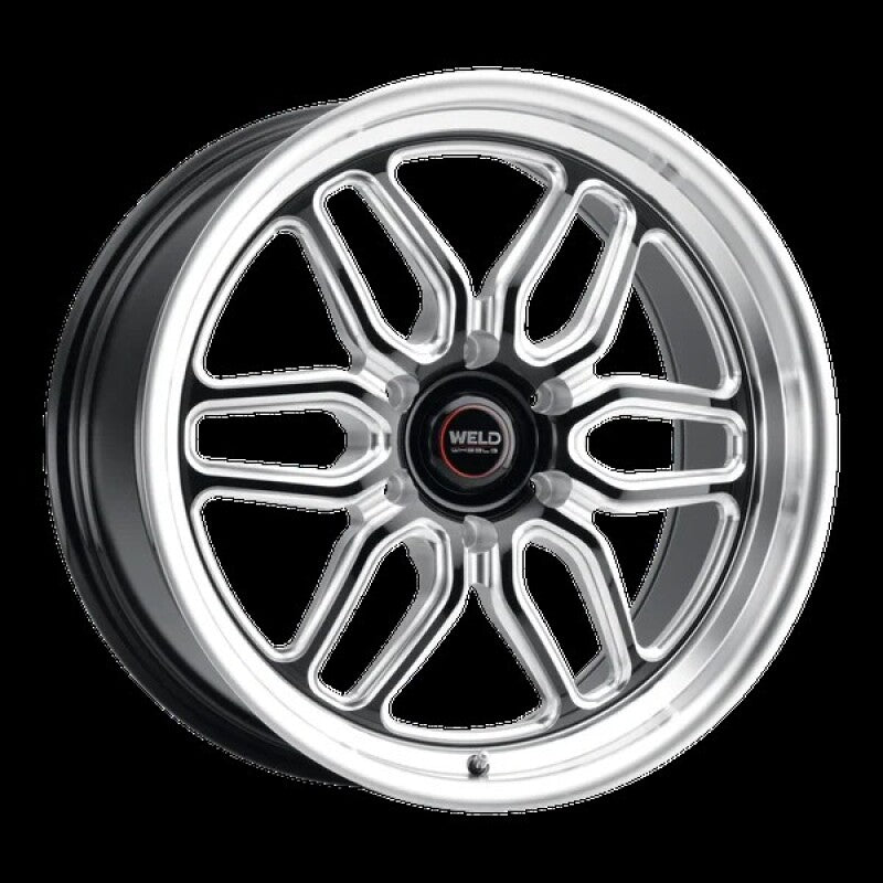 Weld Racing 17x7 Laguna 6 Drag 6x127 ET10 BS4.375 alésage 78.1 - noir brillant fraisé - lèvre diamantée