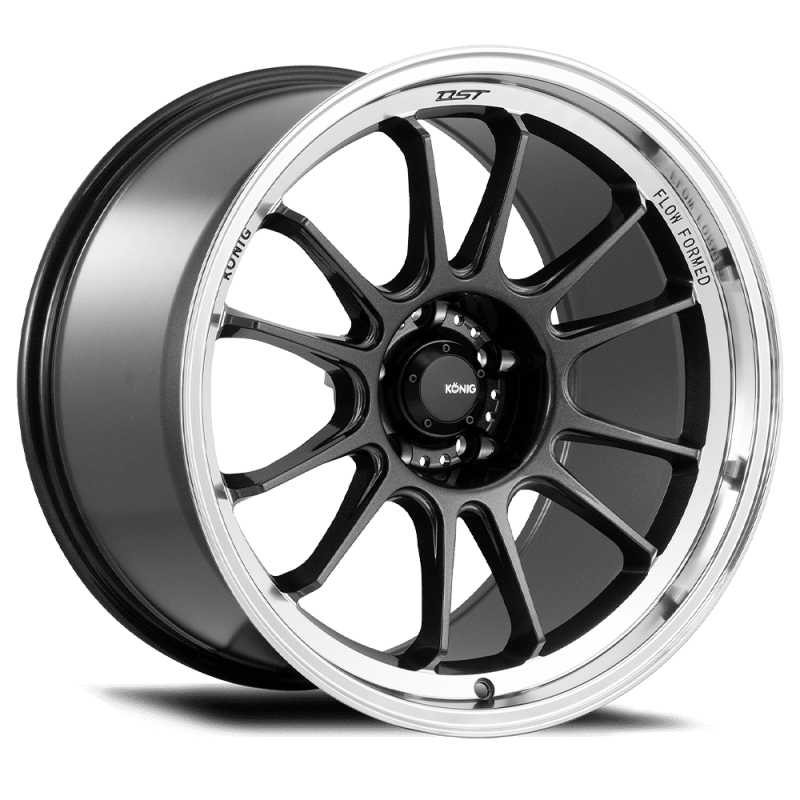 Konig Roue Hypergram 18X11 5X114.3 ET15 formée par fluotournage - carbone métallisé avec rebord usiné