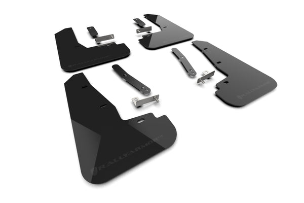 Rally Armor 25-26 Kia EV6 Base Light/GT/GT-Line Black Mud Flap - Metallic Black Logo