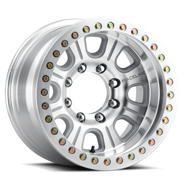 Raceline Roue à verrouillage de talon RT233 Monster 17x9.5 po / 5x127 / déport -19mm / alésage 83.82mm - usiné