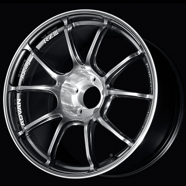 Advan Roue RZIII 18x9.5 / +35 déport / 5x114.3 BC / 73mm alésage / noir Hyper Platinum et coupe diamant
