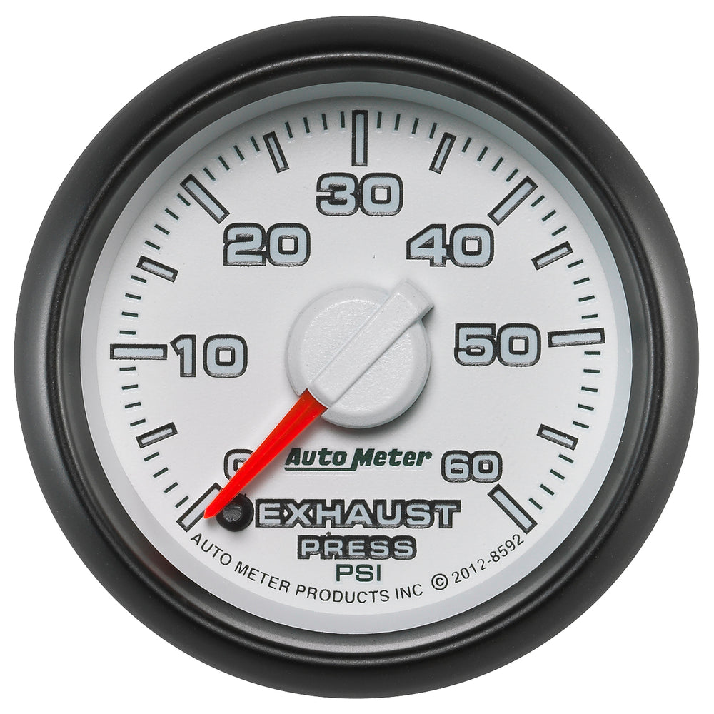 AutoMeter 2-1/16" Exhaust Pressure, 0-60 PSI, Gen 3 Dodge Factory Match — Stainless