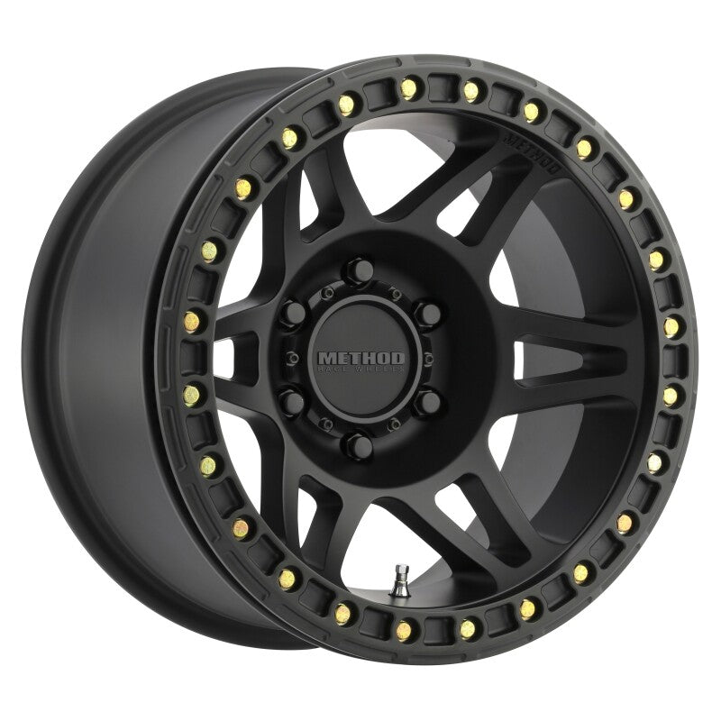 Method Roue MR106 à verrouillage de talon 17x9 déport -44mm 5x5 alésage 71.5mm - noir mat avec BH-H24125