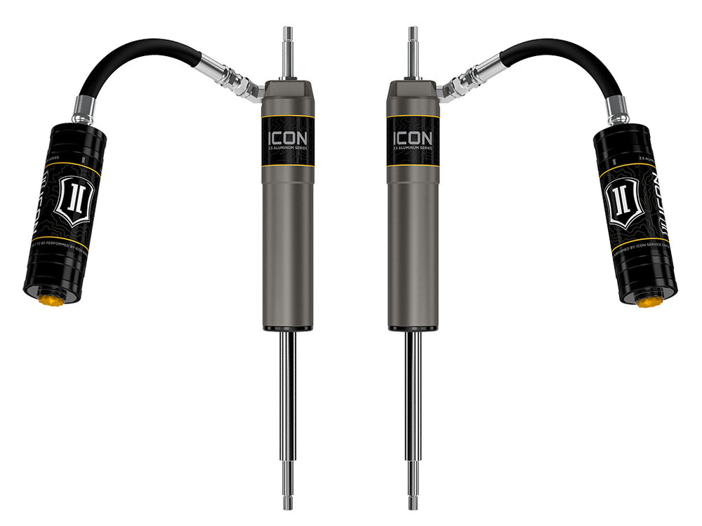 ICON 1997-2023 Nissan Patrol Y61, 0-2.5" Lift, Front, V.S. 2.5 Aluminum Series Shock Absorbers, Remote Reservo (87842P)