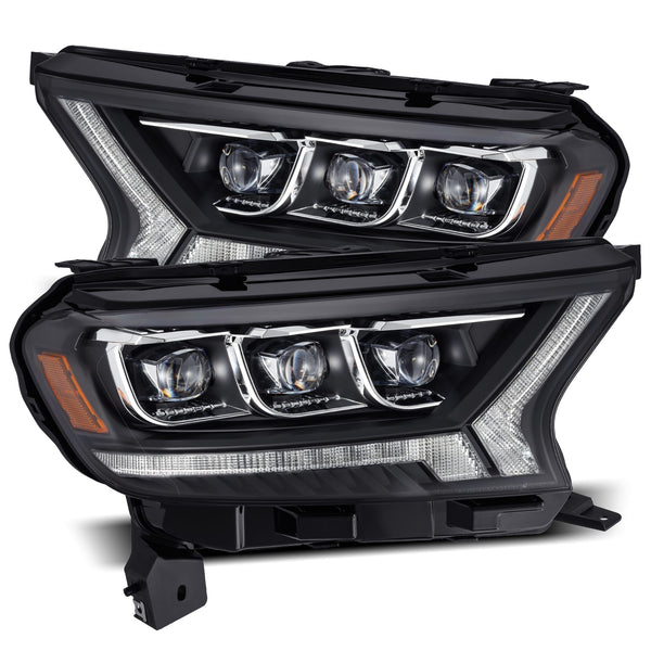AlphaRex LED Projector Headlights in Black — 2019-2021 Ford Ranger (880124)