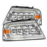 AlphaRex LED Projector Headlights in Chrome - 880129
