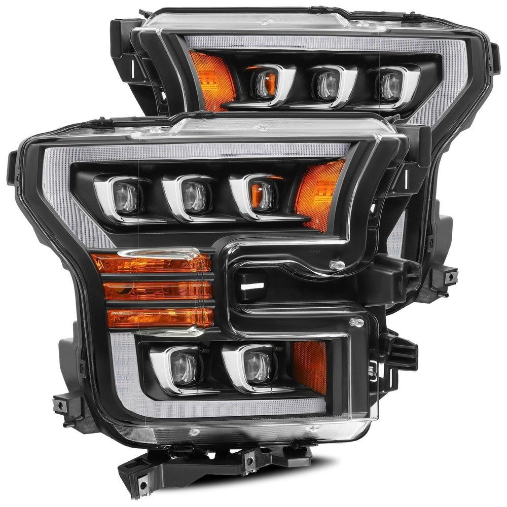 AlphaRex LED Projector Headlights Plank Style Design Matte Black - 880152