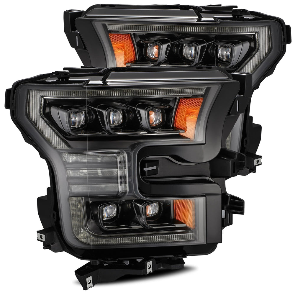 AlphaRex LED Projector Headlights Plank Style Design Midnight Black - 880163