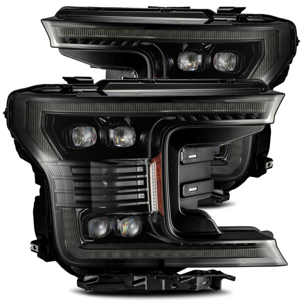 AlphaRex LED Projector Headlights in Alpha- Black — 2018-2020 Ford F-150 (880165)