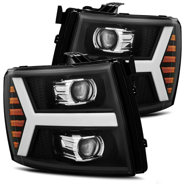AlphaRex Projector Headlights Plank Style Design Black - 880205
