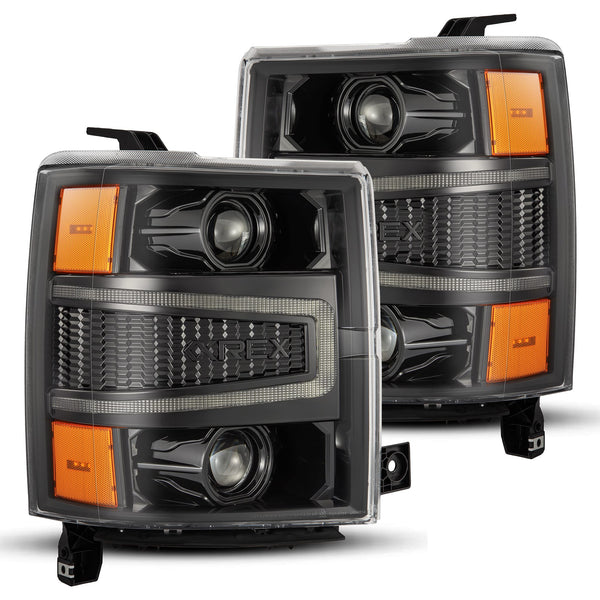 AlphaRex Phares à projecteur - fini Alpha-Black — 2014-2015 Chevy 1500 (880247)
